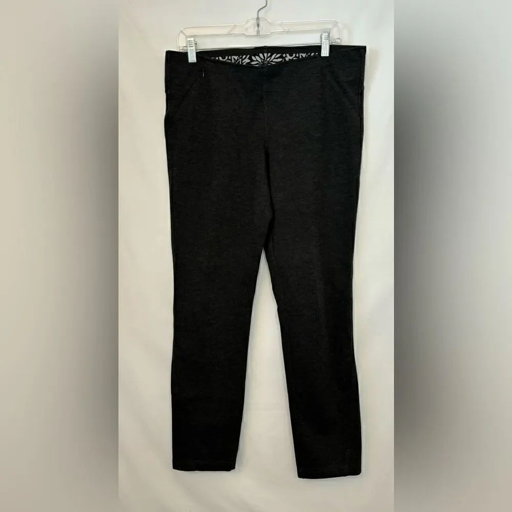 ExOfficio EUC gray elastic waisted straight leg pants Size 12